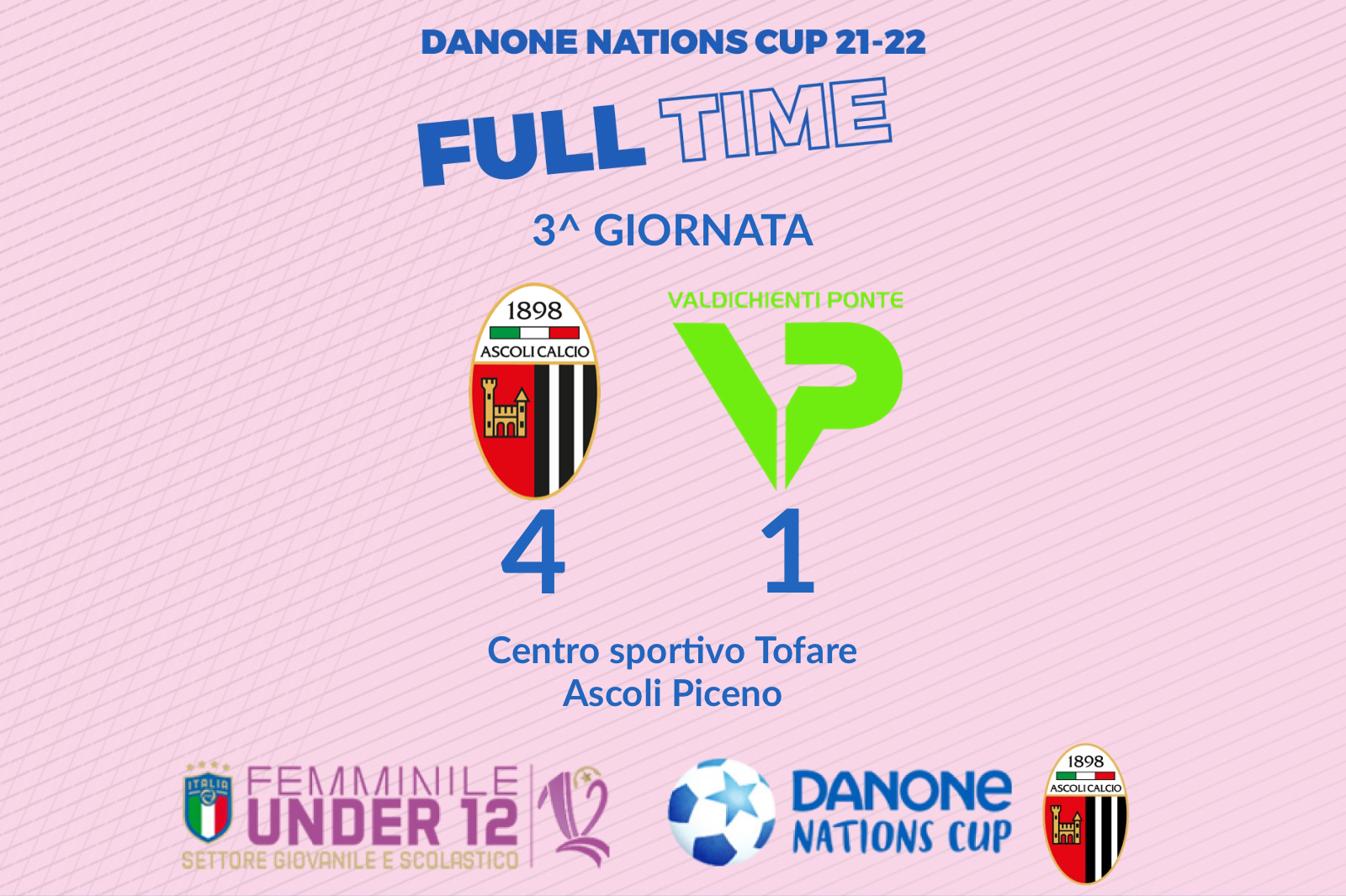 3^ DANONE NATIONS CUP 21-22 | ASCOLI-VALDICHIENTI 4-1