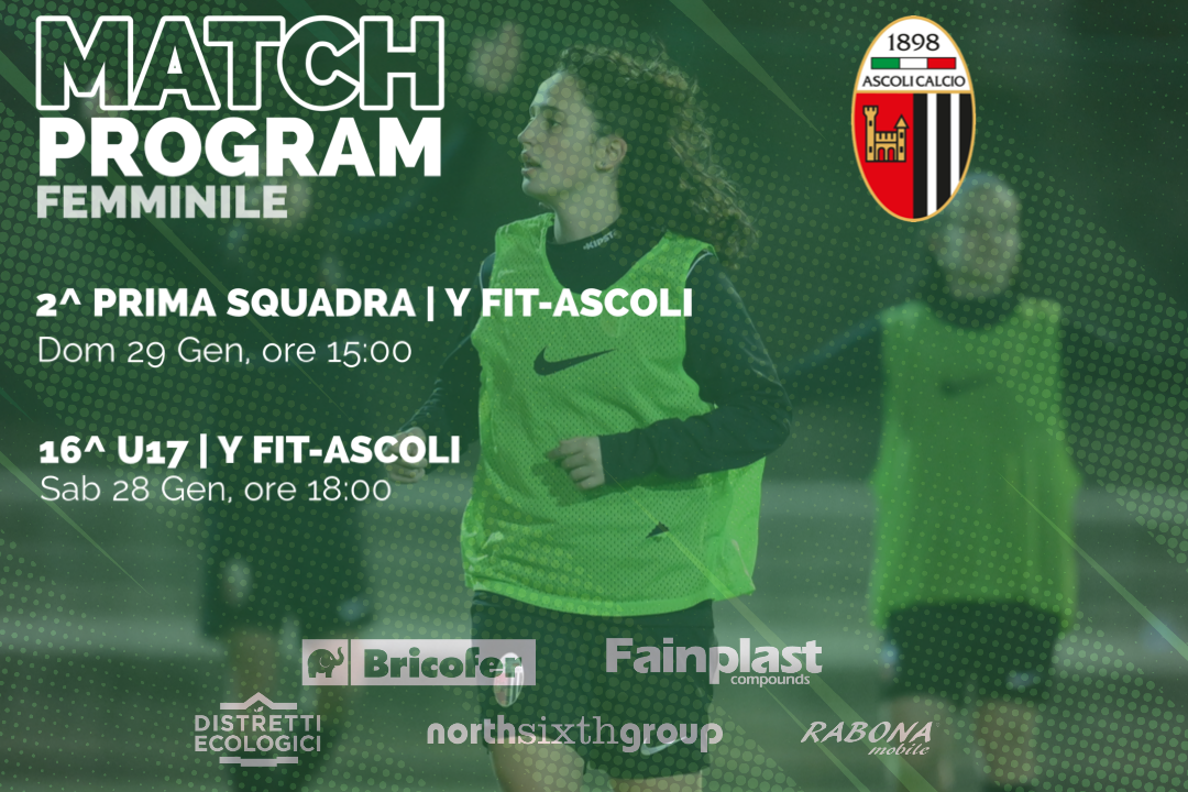 ASCOLI CALCIO FEMMINILE |  IL PROGRAMMA DEL WEEKEND