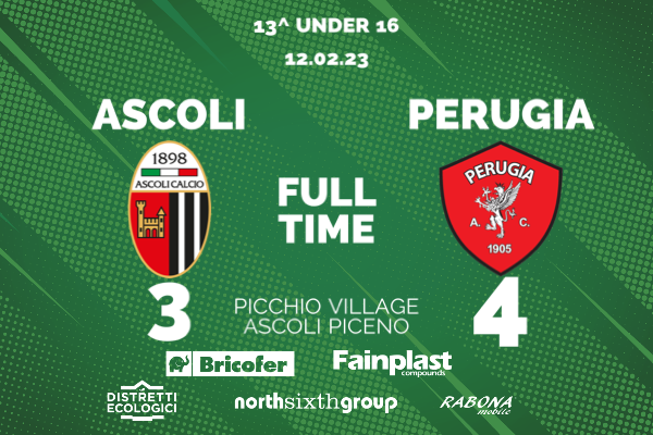 UNDER 16 | ASCOLI-PERUGIA 3-4