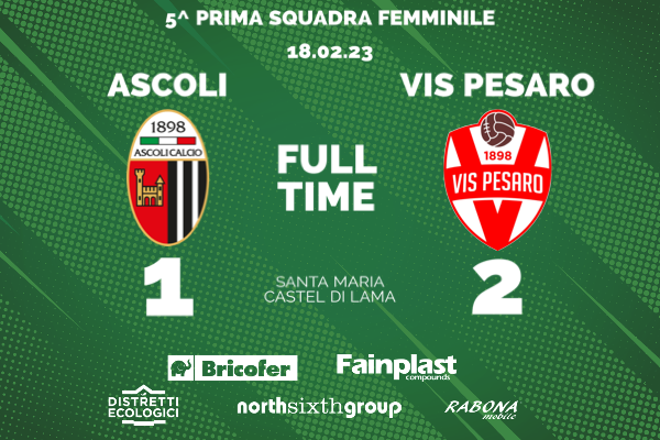 PRIMA SQUADRA FEMMINILE | ASCOLI-VIS PESARO 1-2