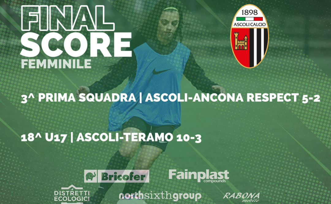 ASCOLI CALCIO FEMMINILE | I RISULTATI DEL WEEKEND