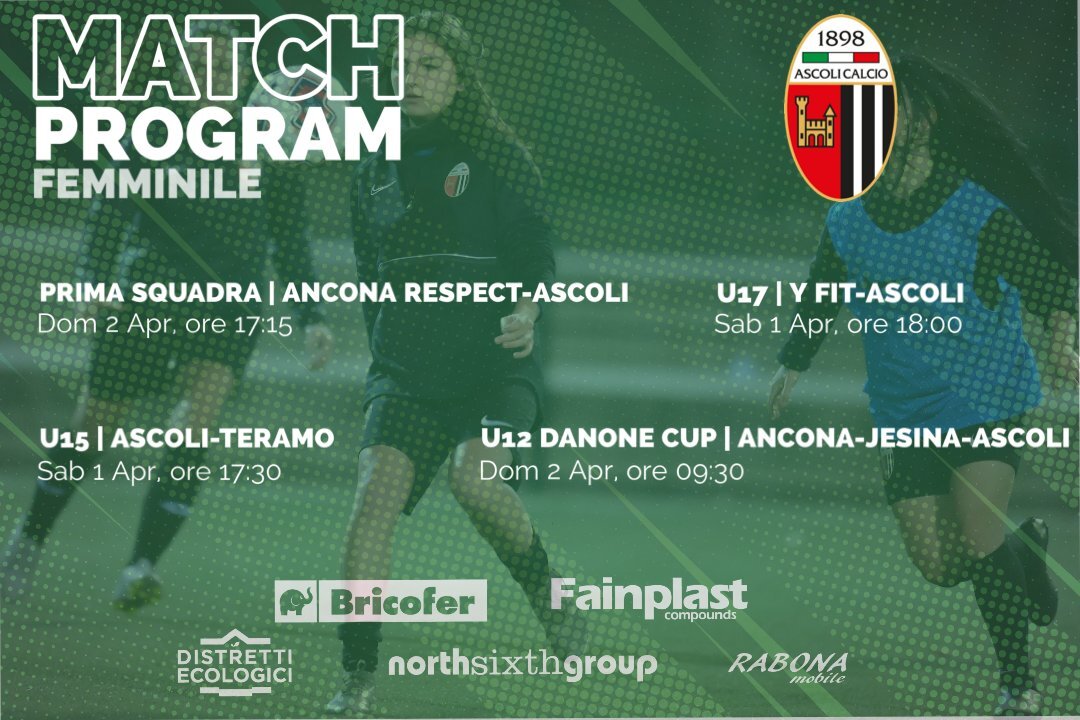 ASCOLI CALCIO FEMMINILE | IL PROGRAMMA DEL WEEKEND